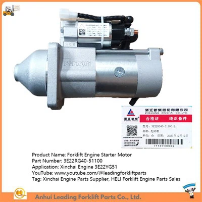 3E22RG40-51100|موتور استارت لیفتراک HELI|تامین کننده قطعات موتور Xinchai|قطعات یدکی لیفتراک